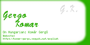 gergo komar business card