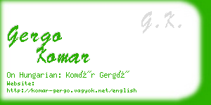 gergo komar business card